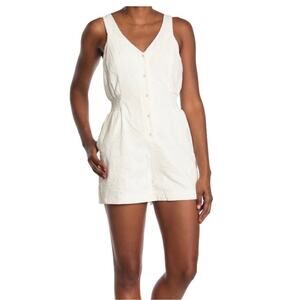 Parker Lorna Cotton Eyelet Tie-Back Cutout White Romper Size 2